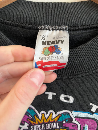 1996 Carolina Panthers "Road to the Super Bowl” Bayou Bound Crewneck (XL)