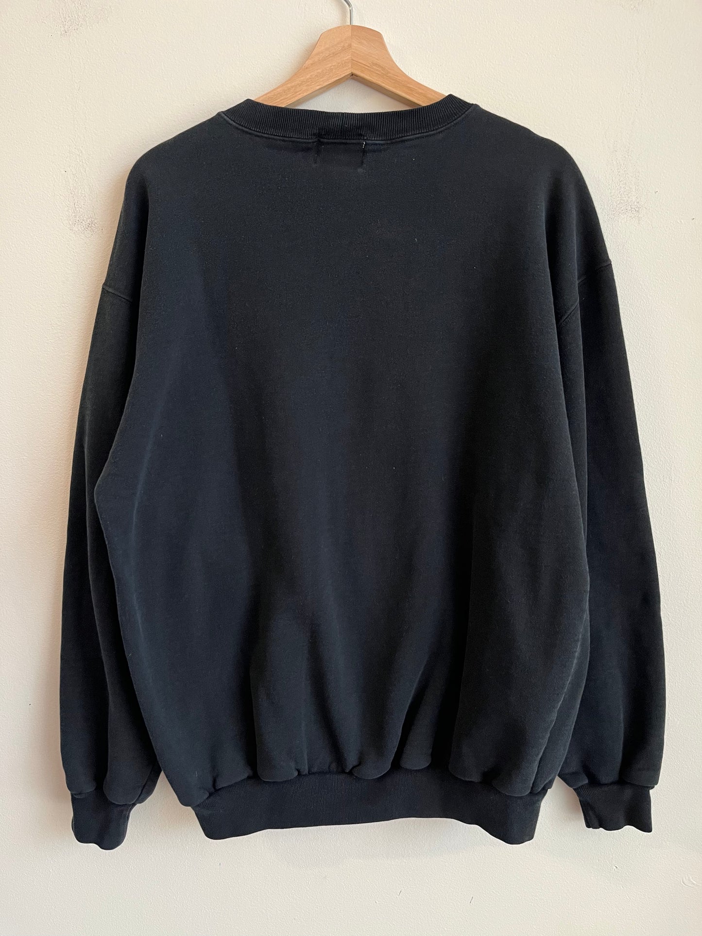 1990s Carolina Panthers The Game Embroidered Black Crewneck  (L)