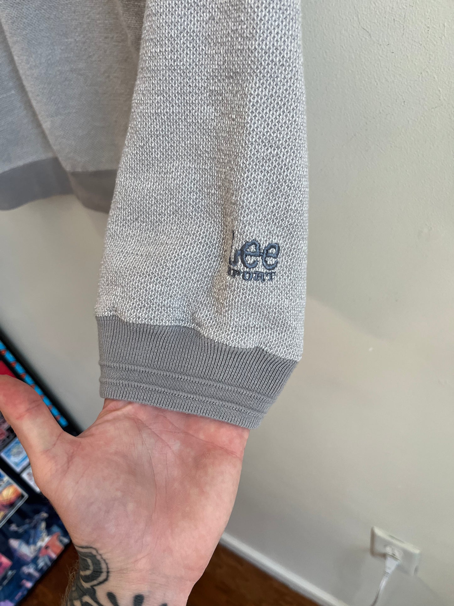 1990s Carolina Panthers Grey Embroidered Spell Out Rare Crewneck (L)
