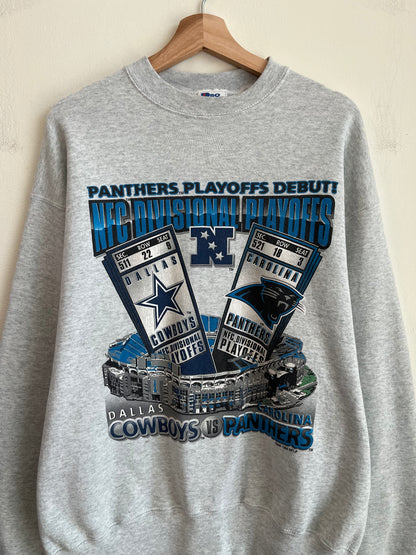 1996 Carolina Panthers v Dallas Cowboys Playoffs Crewneck (XL)