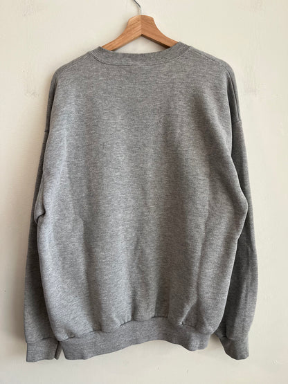 2002 Carolina Panthers Essential Grey Spell Out Crewneck (XL)