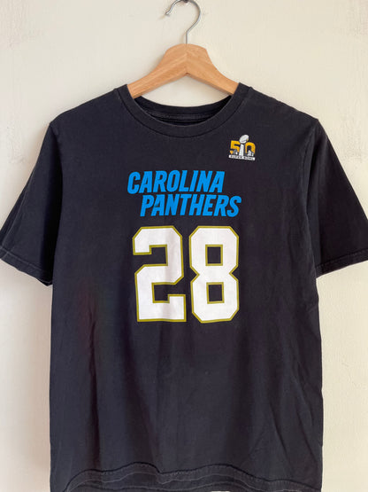2015 Carolina Panthers Jonathan Stewart Super Bowl 50 Tee (Youth XL)