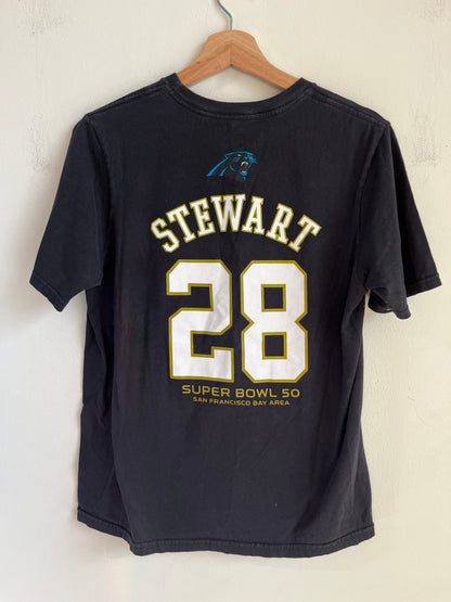 2015 Carolina Panthers Jonathan Stewart Super Bowl 50 Tee (Youth XL)