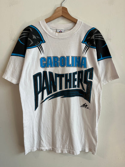 90s Carolina Panthers Apex Big Face Shoulder Hit Tee (M)