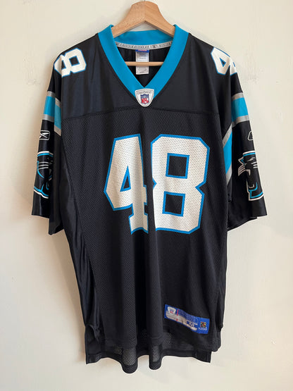 00s Carolina Panthers Stephen Davis Reebok Home Jersey (M)