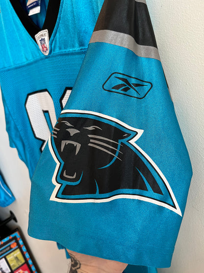 00s Carolina Panthers Steve Smith Blue Reebok Jersey (S)