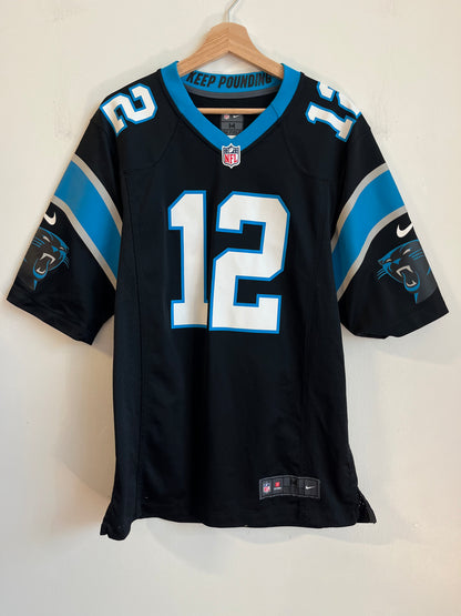 2010s Carolina Panthers DJ Moore #12 Nike Home Jersey (M)