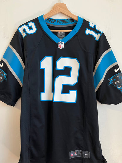 2010s Carolina Panthers DJ Moore #12 Nike Home Jersey (M)