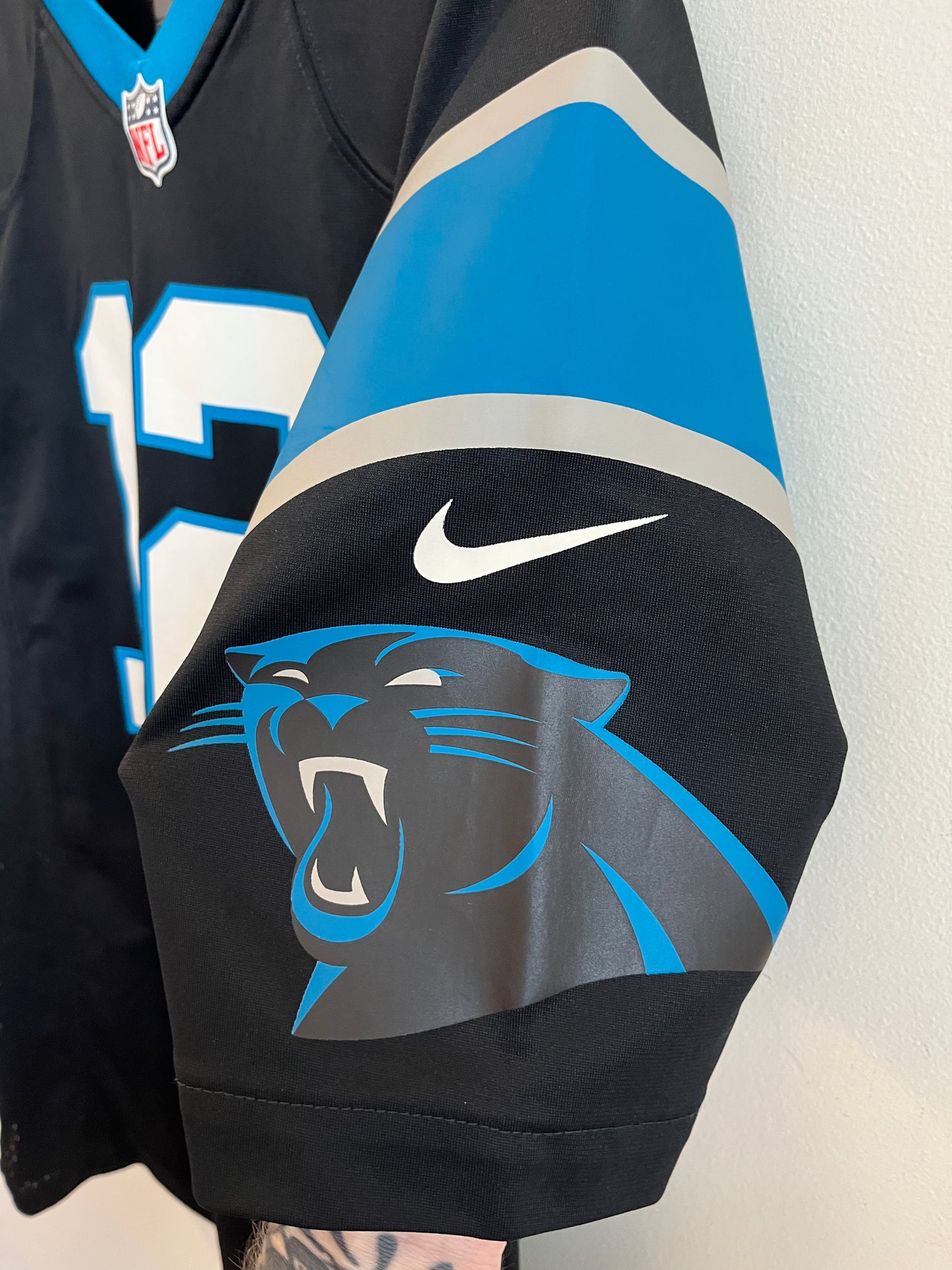 2010s Carolina Panthers DJ Moore #12 Nike Home Jersey (M)