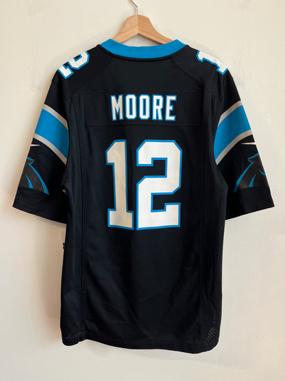 2010s Carolina Panthers DJ Moore #12 Nike Home Jersey (M)