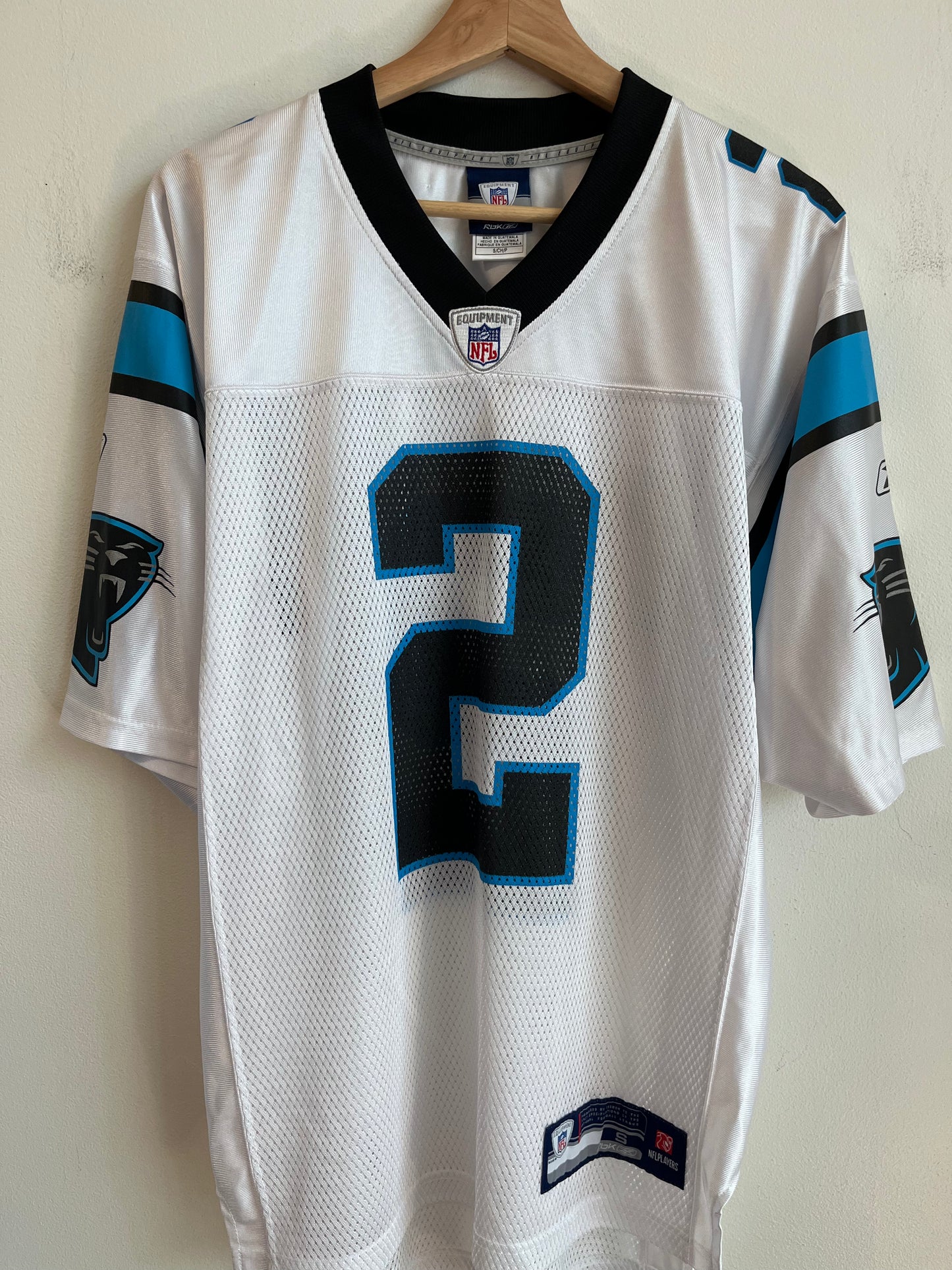 00s Carolina Panthers Jimmy Clausen Reebok Away Jersey (S)