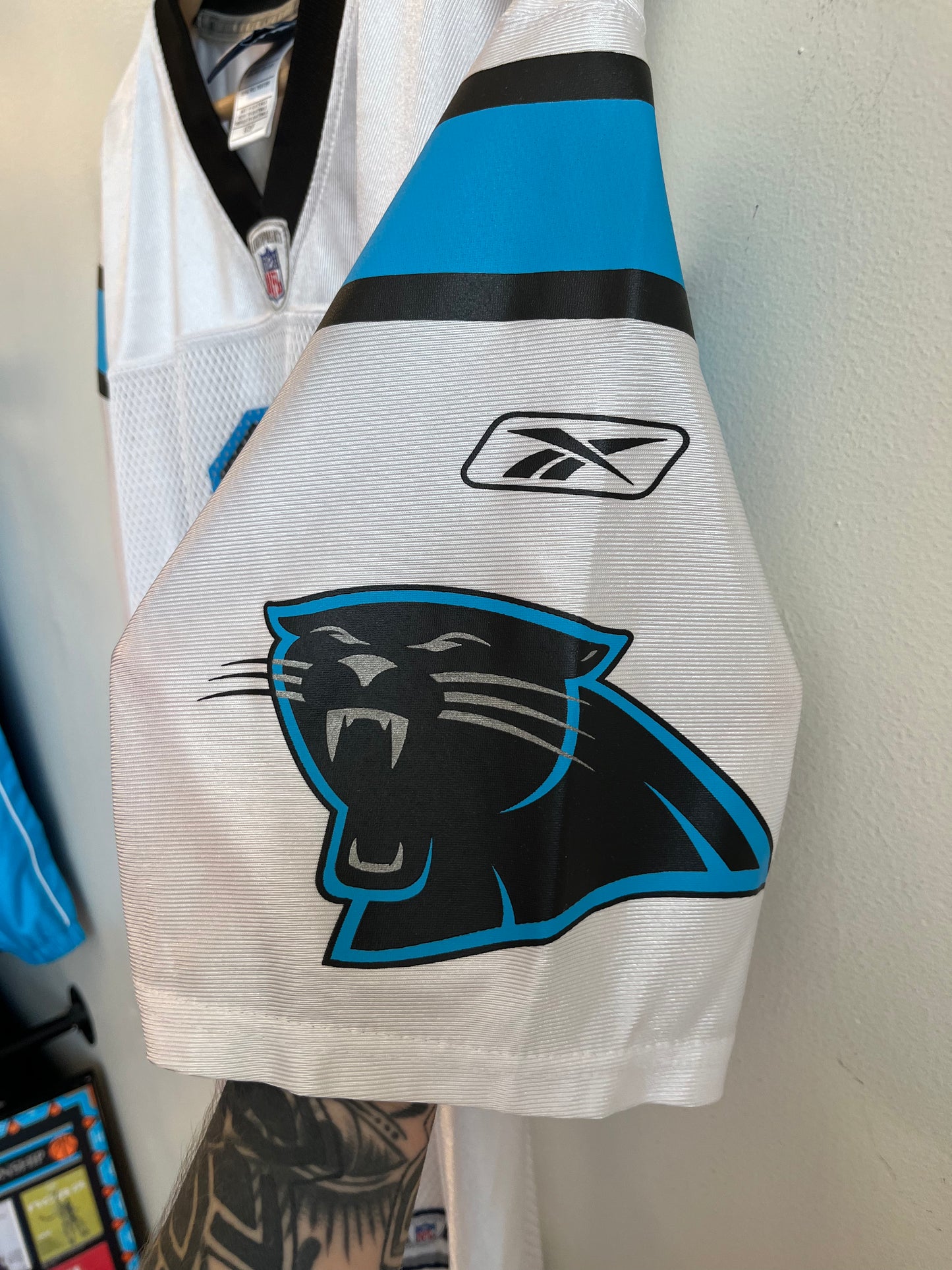 00s Carolina Panthers Jimmy Clausen Reebok Away Jersey (S)