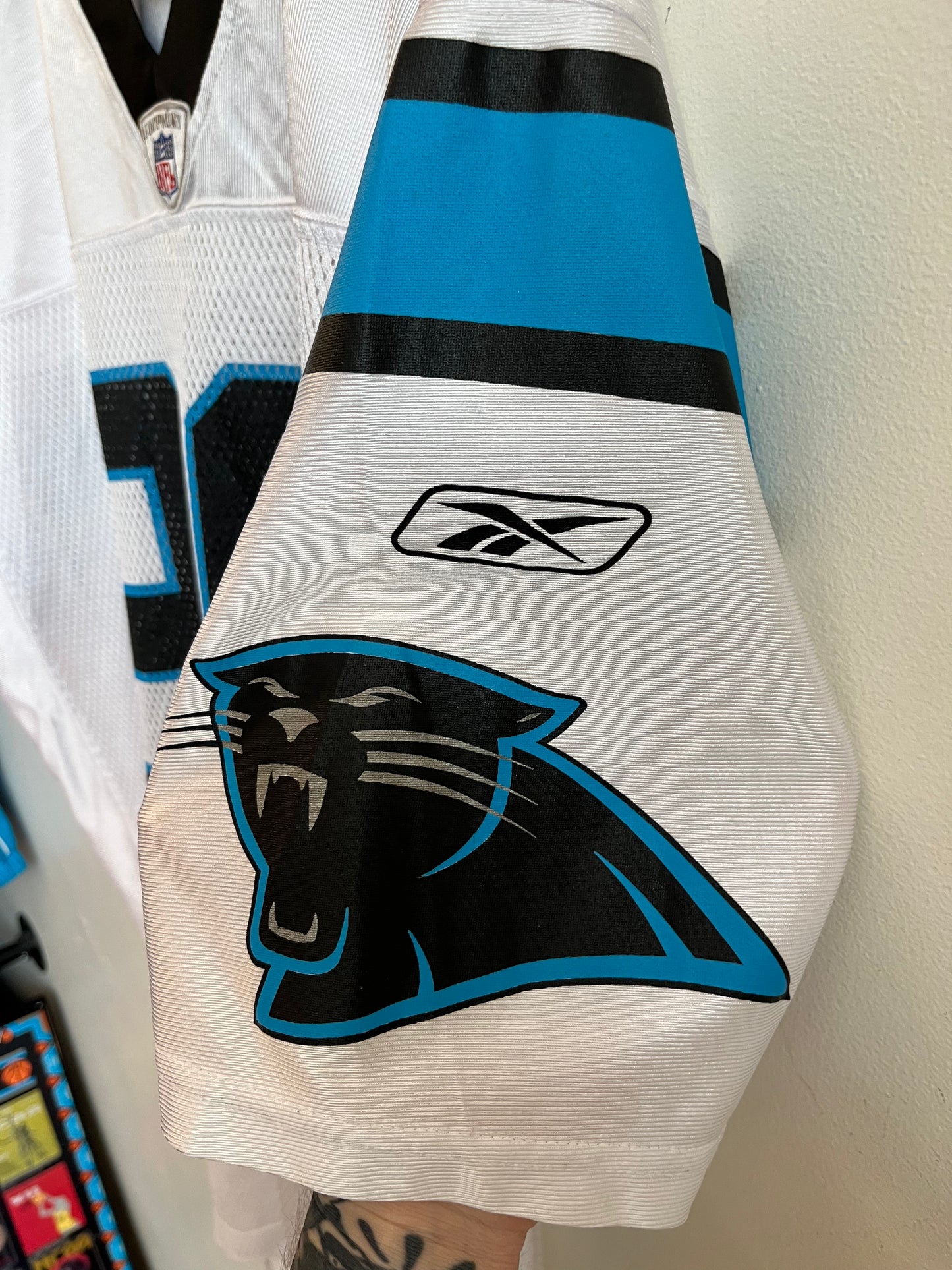 00s Carolina Panthers Jonathan Stewart Reebok Away Jersey (XL)