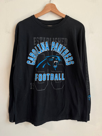 2010s Carolina Panthers Majestic Black Long Sleeve Shirt (L)