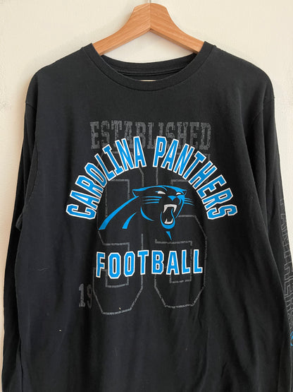 2010s Carolina Panthers Majestic Black Long Sleeve Shirt (L)