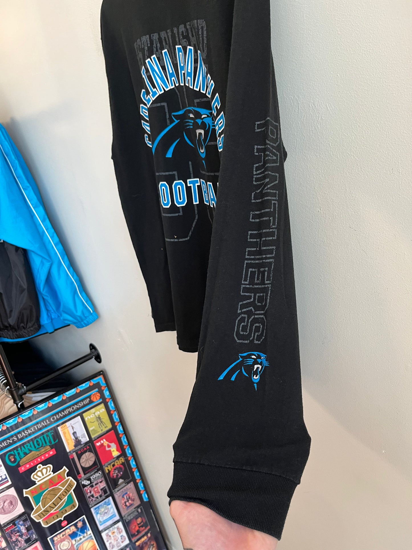 2010s Carolina Panthers Majestic Black Long Sleeve Shirt (L)