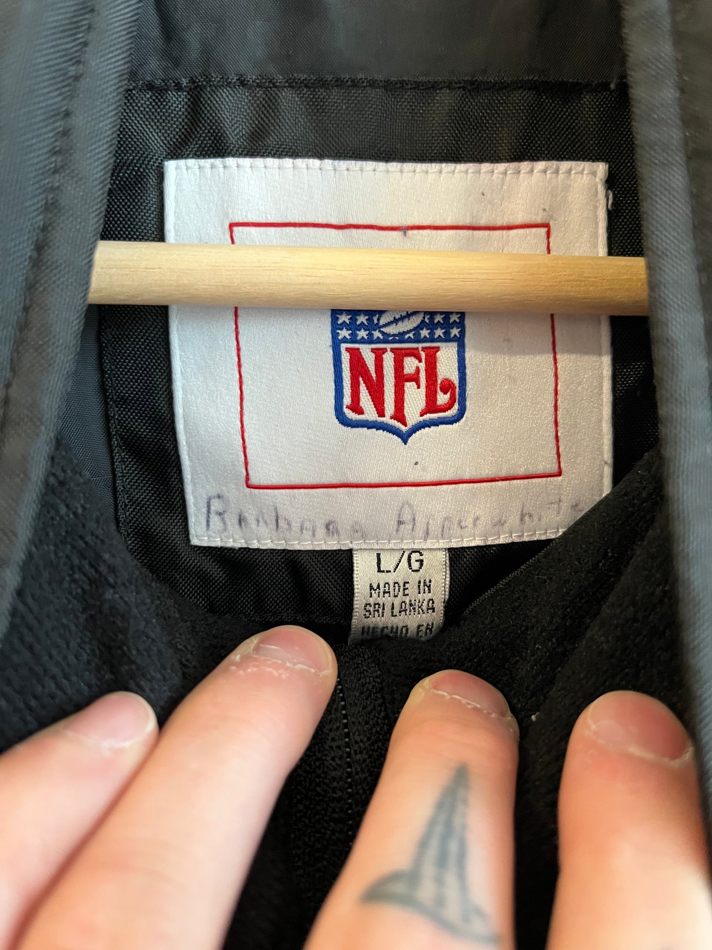 00s Carolina Panthers Cat Scratch Sleeve Hit Windbreaker (L)