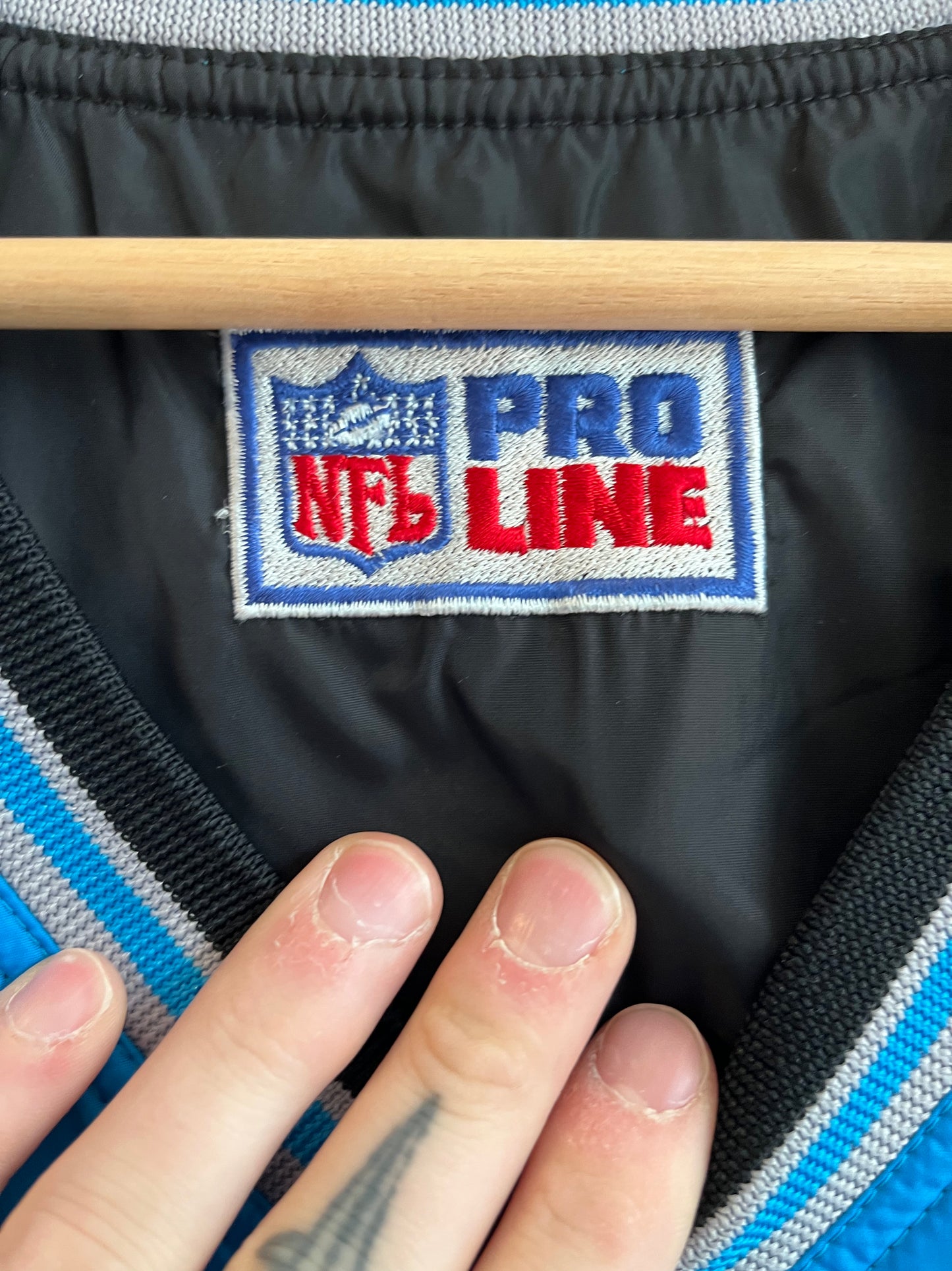 90s Carolina Panthers Reversible Stained Pro Line Windbreaker (L)
