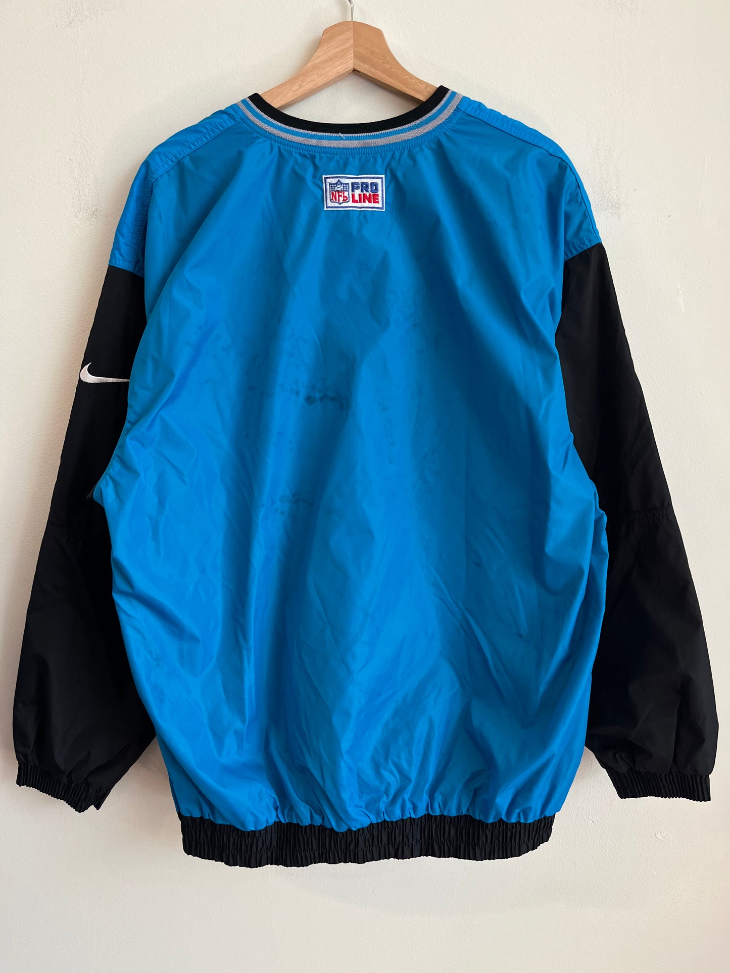 90s Carolina Panthers Reversible Stained Pro Line Windbreaker (L)