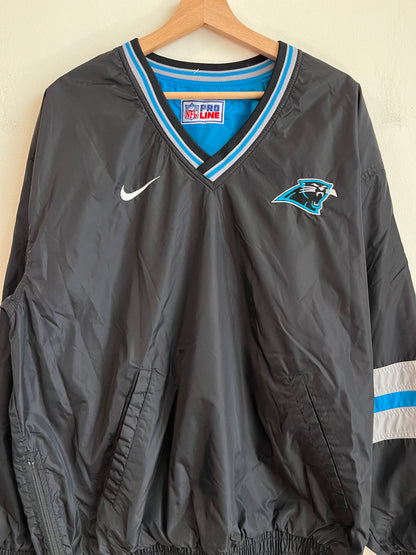 90s Carolina Panthers Reversible Stained Pro Line Windbreaker (L)