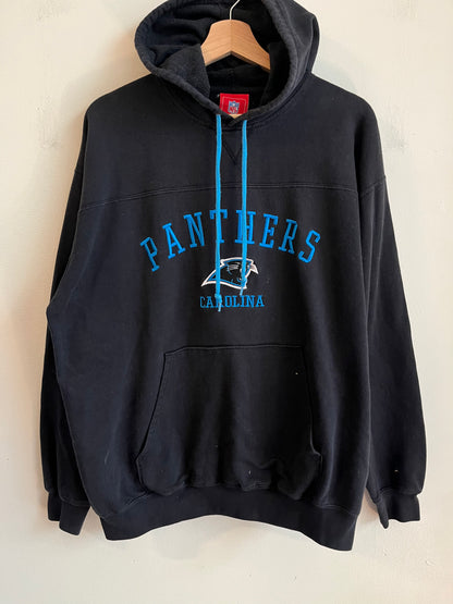 00s Carolina Panthers Black NFL Hoodie (L)