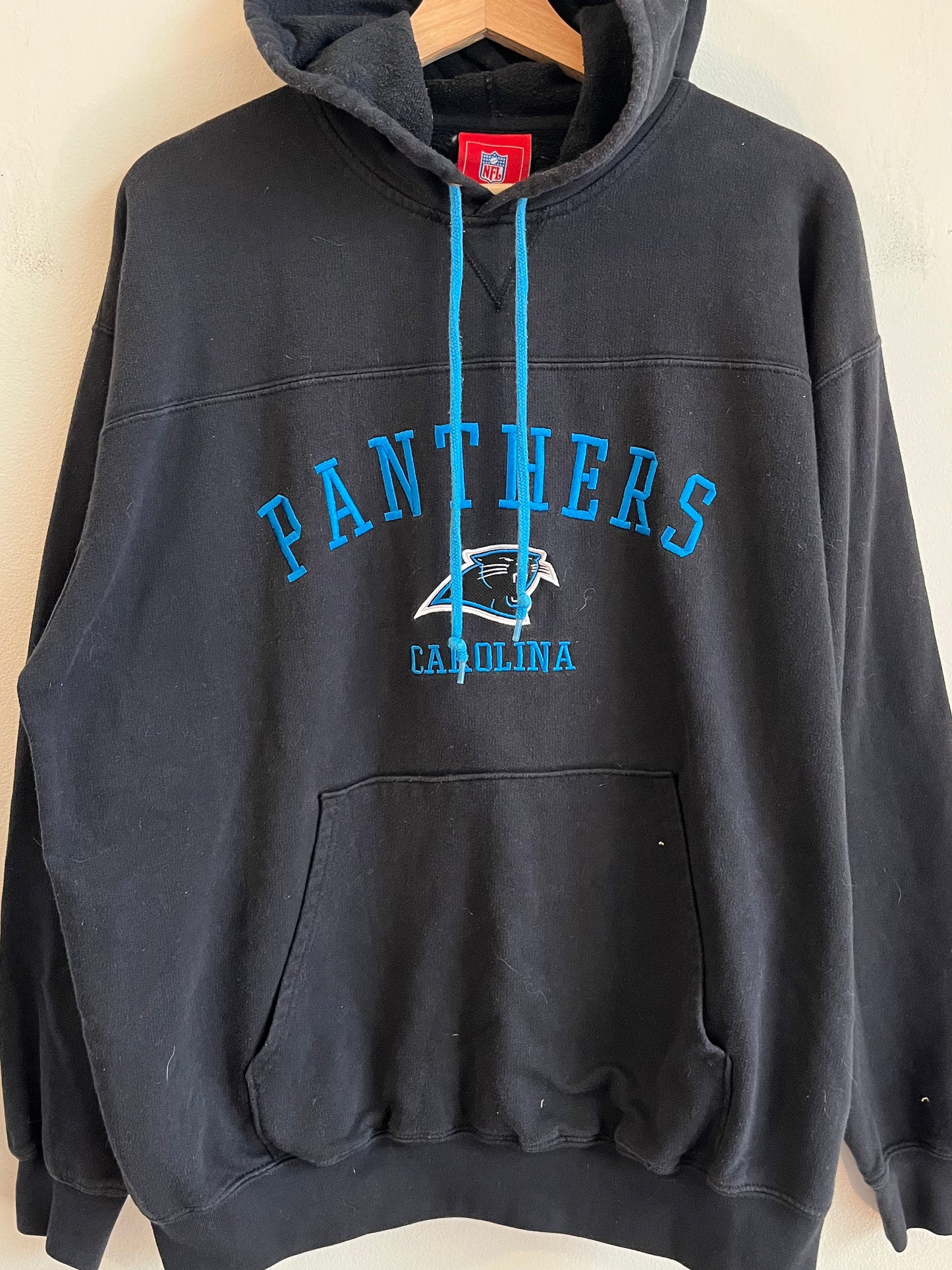 00s Carolina Panthers Black NFL Hoodie (L)