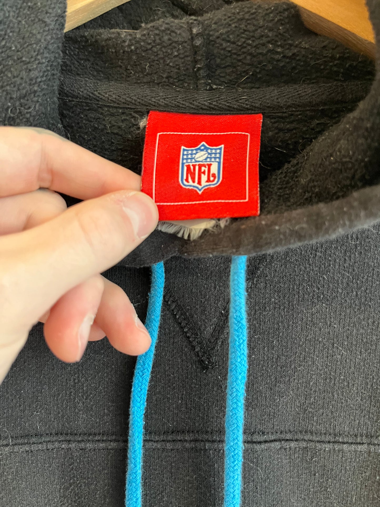 00s Carolina Panthers Black NFL Hoodie (L)
