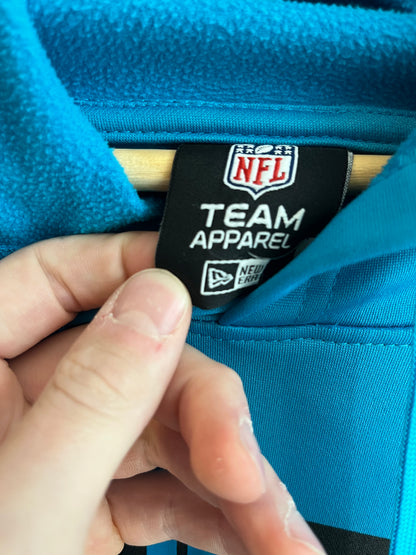 2010s Carolina Panthers Electric Blue Spell Out NFL Hoodie (XXL)