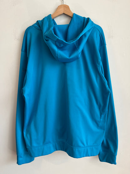 2010s Carolina Panthers Electric Blue Spell Out NFL Hoodie (XXL)
