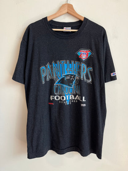 1994 Carolina Panthers Striped Trench Tee (XL)