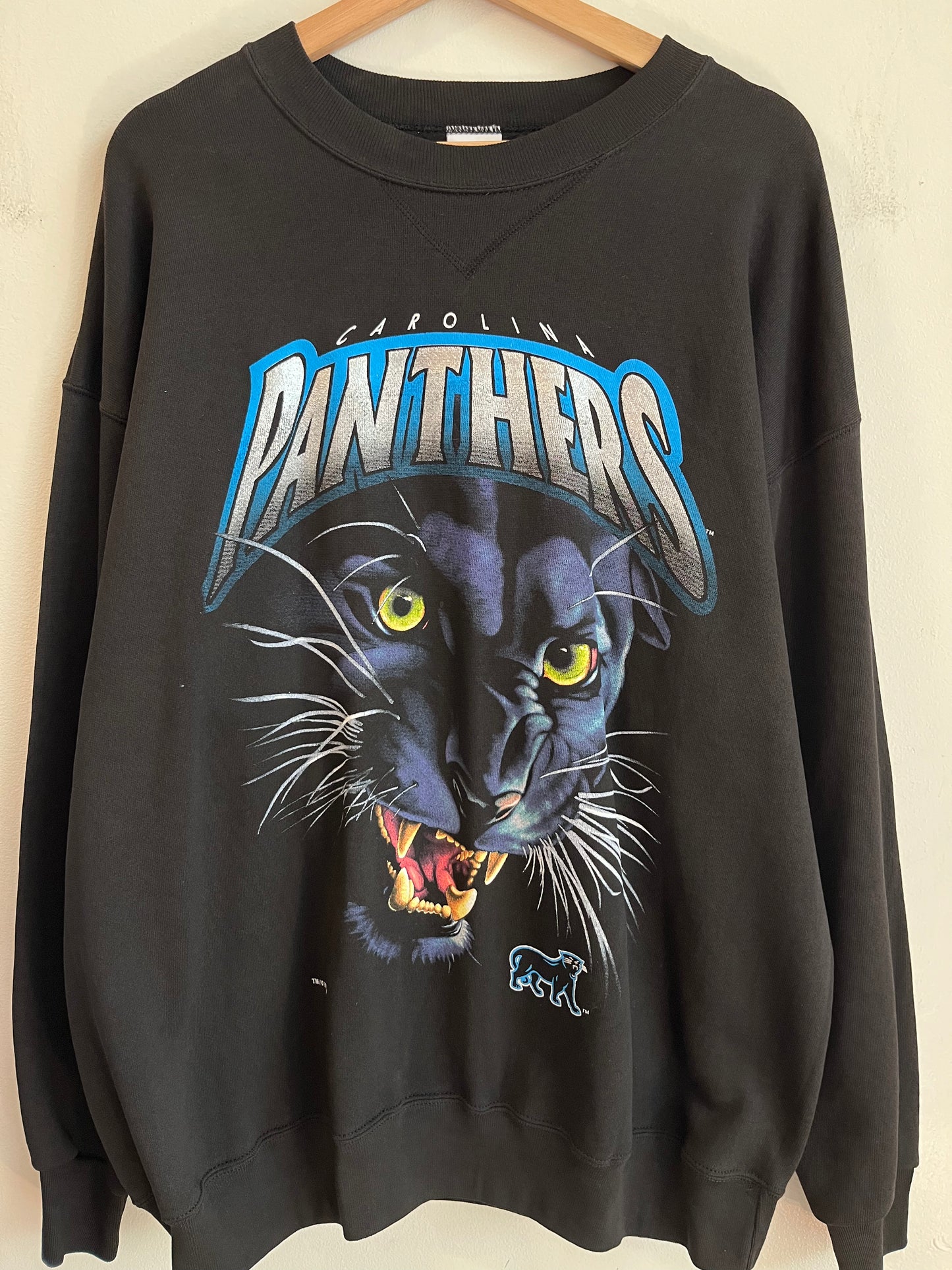 1993 Carolina Panthers Realistic Cat Salem Crewneck (L)