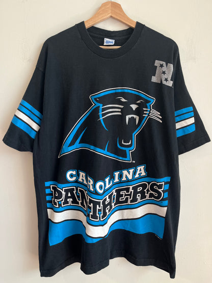 1995 Carolina Panthers Salem AOP Black Tee (XL)