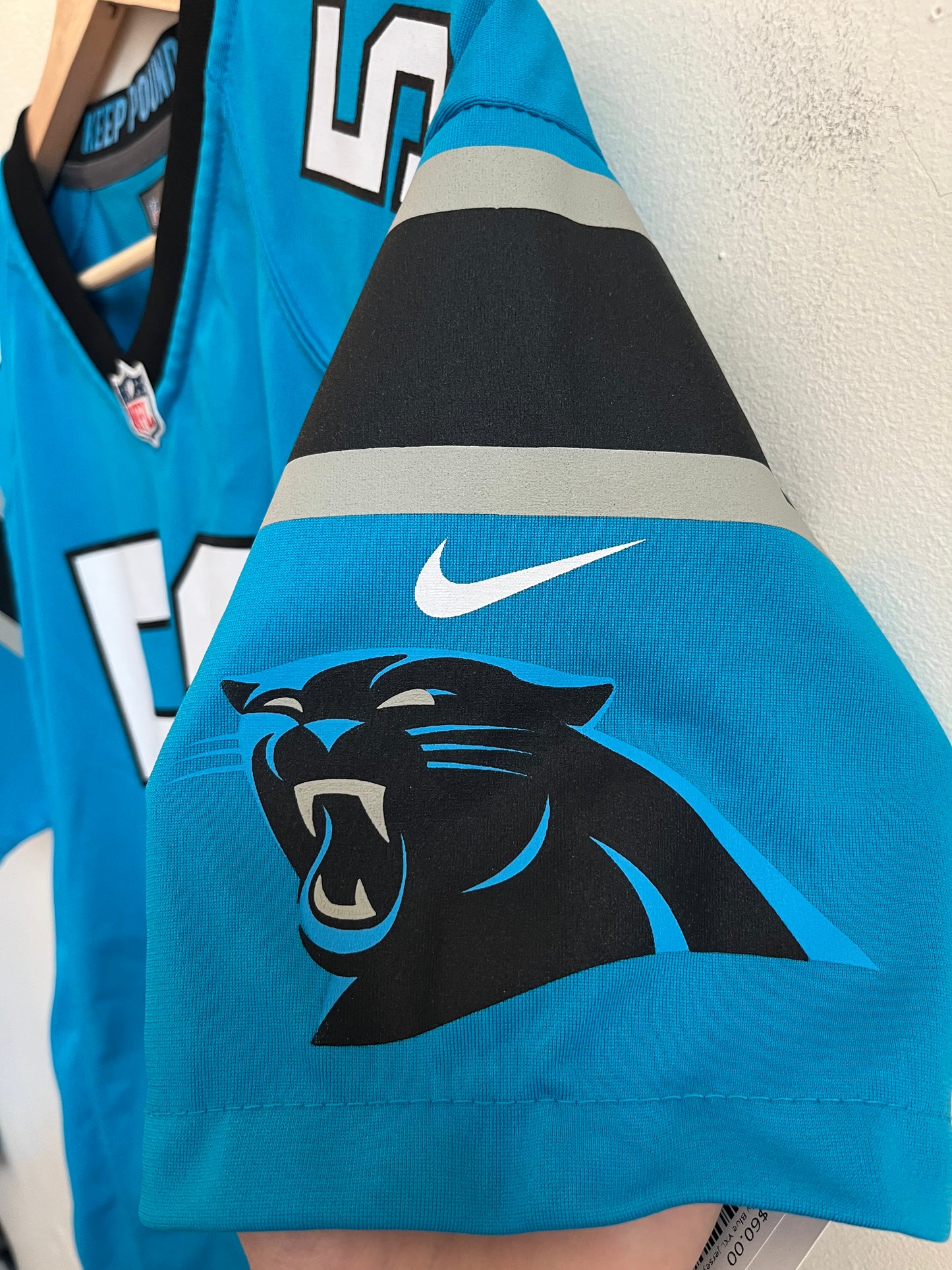 2015 Carolina Panthers Luke Kuechly Blue Nike Jersey (Youth XL)