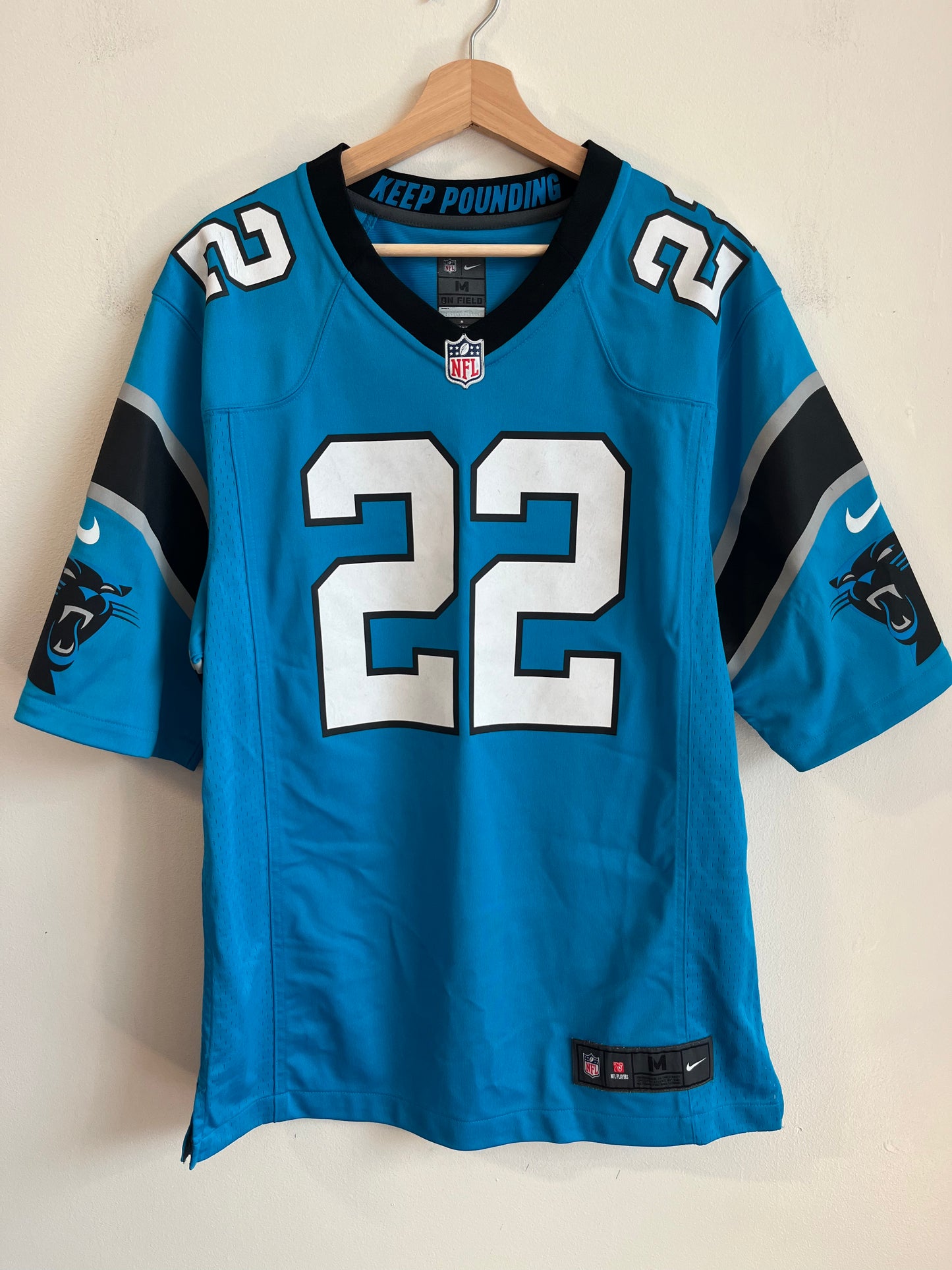 2010s Carolina Panthers Christian McCaffery Blue Nike Jersey (M)