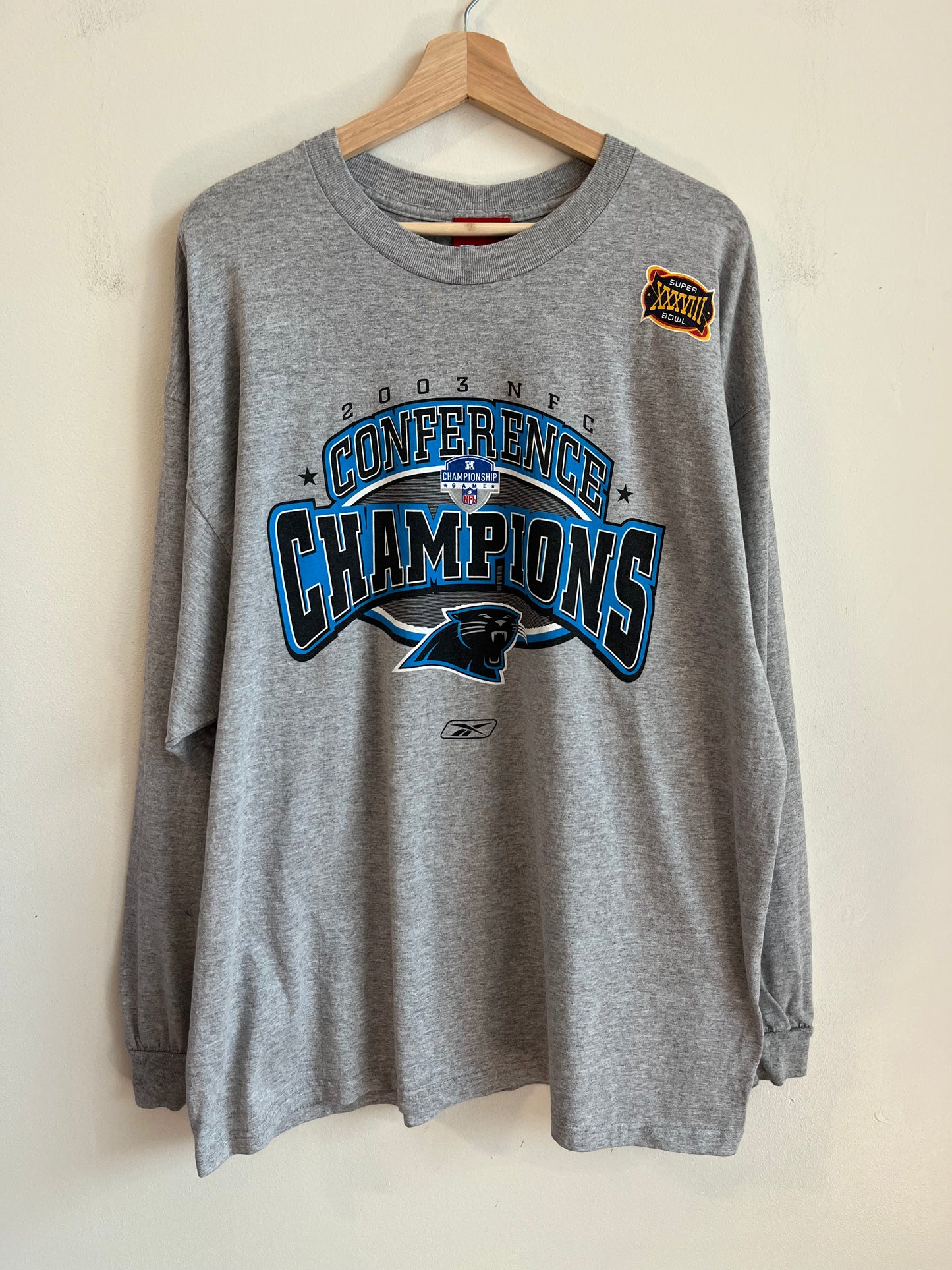 2003 Carolina Panthers NFC Conference Champions Long Sleeve Shirt (XL)