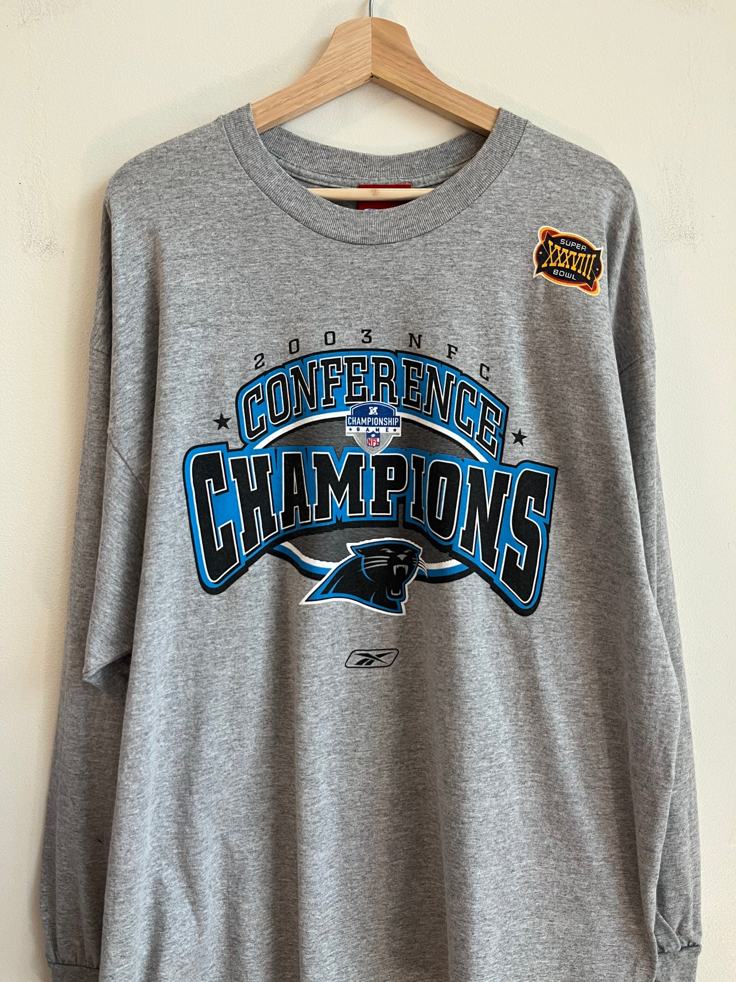 2003 Carolina Panthers NFC Conference Champions Long Sleeve Shirt (XL)