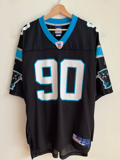 00s Carolina Panthers Julius Peppers Reebok Home Jersey (L)