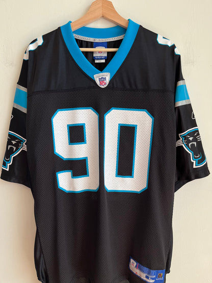00s Carolina Panthers Julius Peppers Reebok Home Jersey (L)