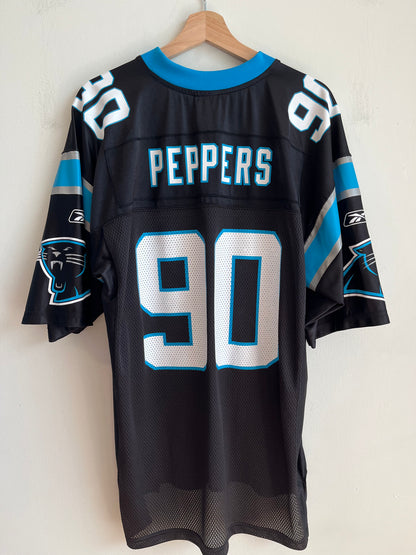 00s Carolina Panthers Julius Peppers Reebok Home Jersey (L)