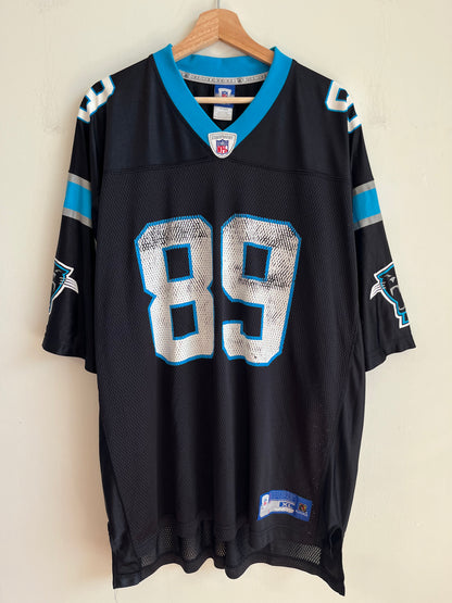 00s Carolina Panthers Steve Smith Cracked Reebok Jersey (XL)