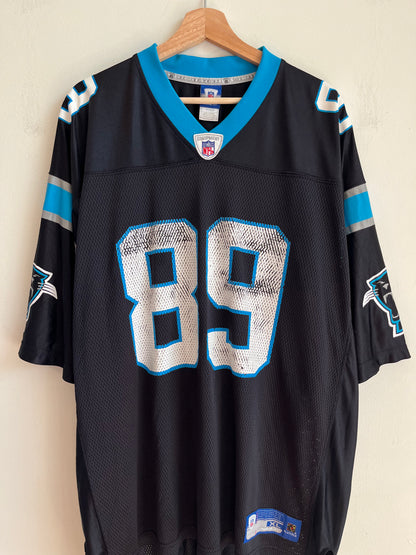 00s Carolina Panthers Steve Smith Cracked Reebok Jersey (XL)