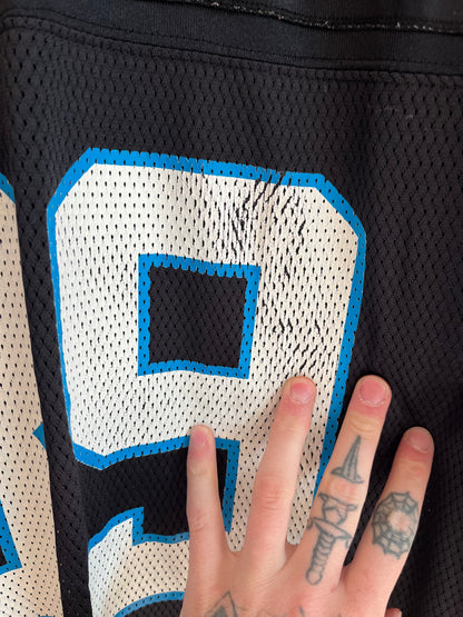 00s Carolina Panthers Steve Smith Cracked Reebok Jersey (XL)