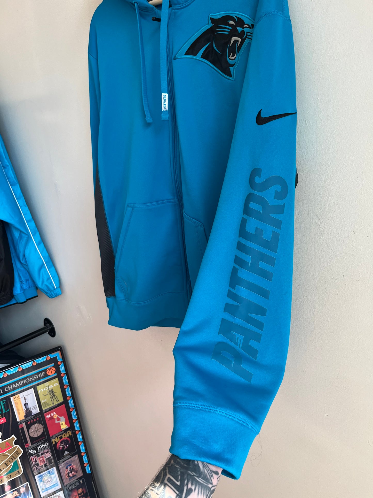 Carolina Panthers On Field Full-Zip Electric Blue Hoodie (M)