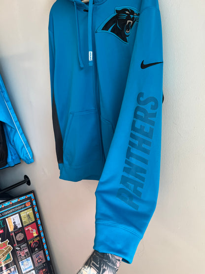 Carolina Panthers On Field Full-Zip Electric Blue Hoodie (M)