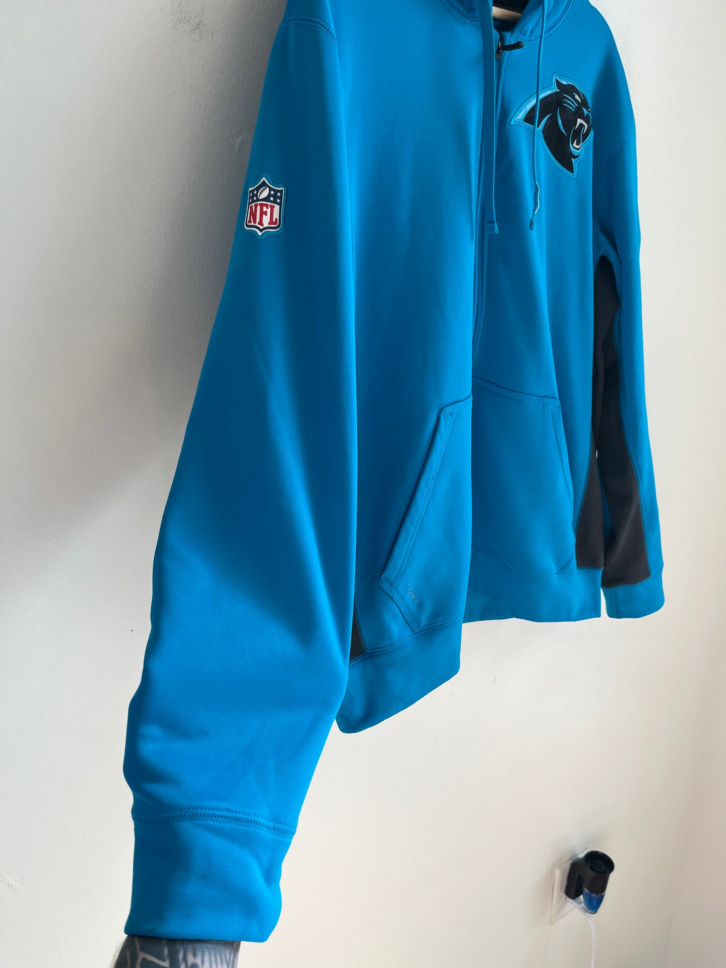 Carolina Panthers On Field Full-Zip Electric Blue Hoodie (M)