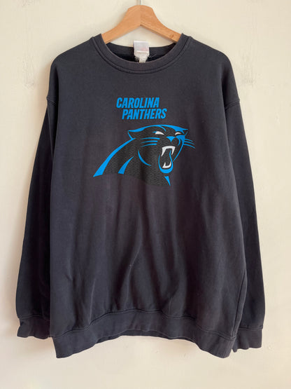 2015 Carolina Panthers Faded Black Crewneck (XXL)