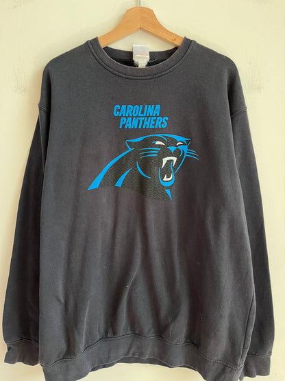 2015 Carolina Panthers Faded Black Crewneck (XXL)