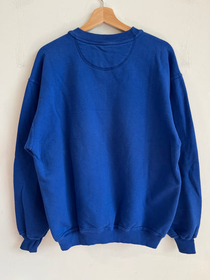 2003 Patriots v Panthers Blue Super Bowl Crewneck (L)