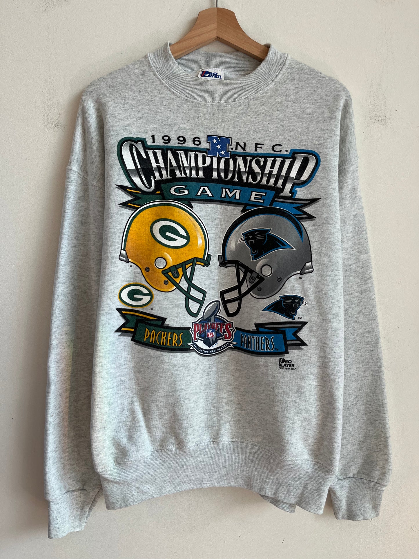 1996 Green Bay Packers v Carolina Panthers Playoff Crewneck (XL)