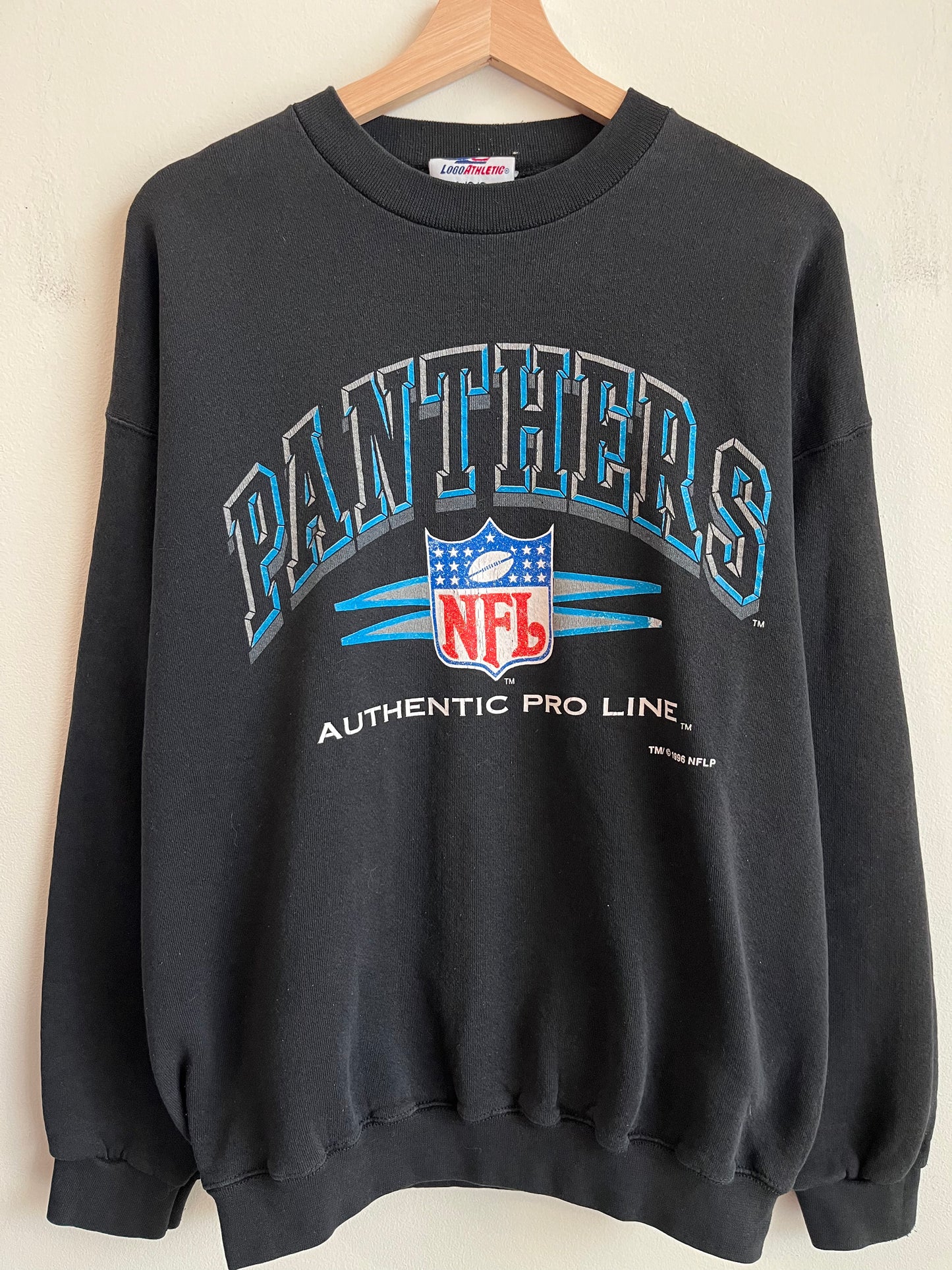 90s Carolina Panthers Diamond Cut Crewneck (L)